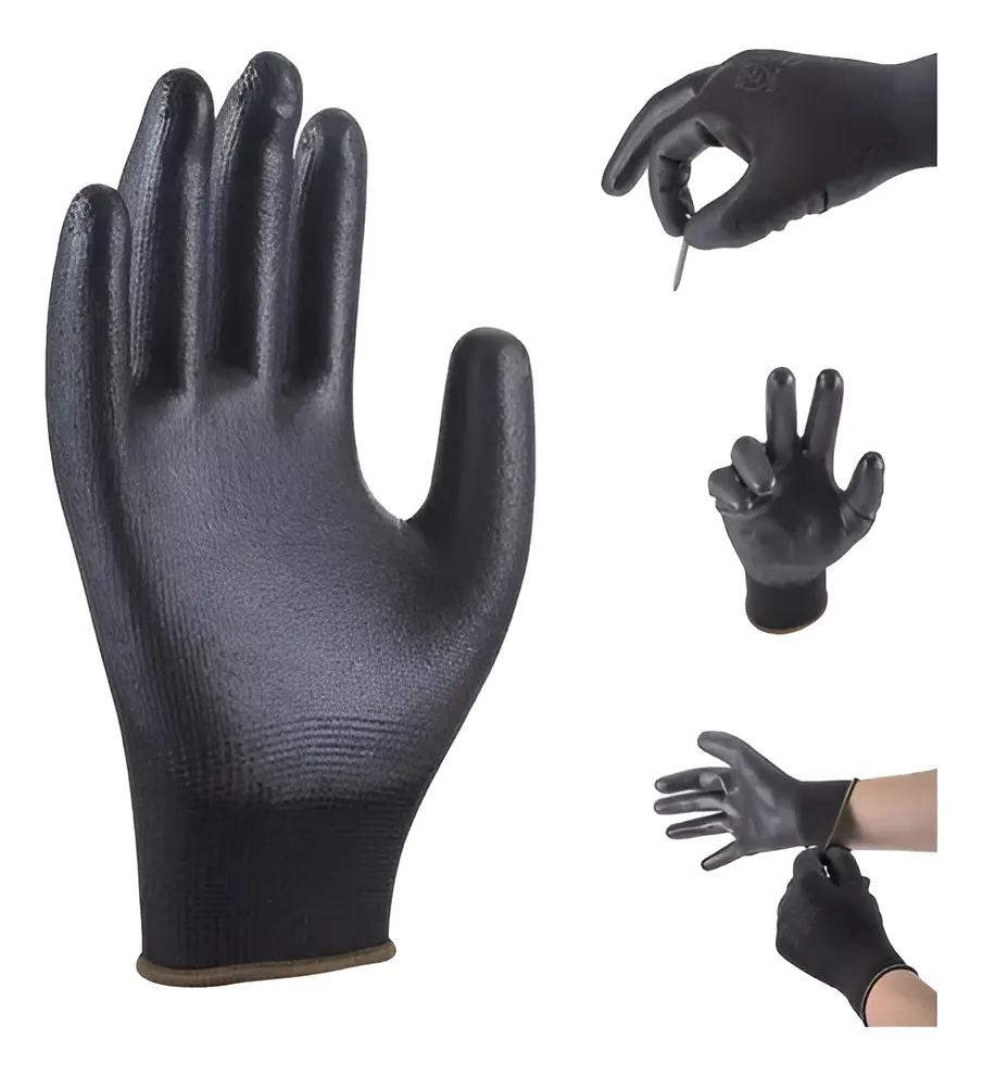 LUVA MULTITATO PRETA GRANDE(9) PLASTCOR