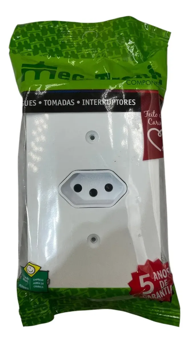 TOMADA C/PLACA 20A BRANCA LINHA CLICK 49080  MECTRONIC