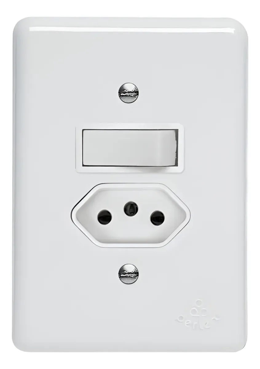 CONJUGADO EXTERNO INTERRUPTOR+TOMADA BRANC 10A 170/11 PERLEX