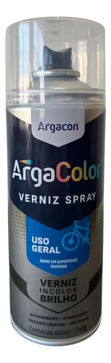 TINTA SPRAY GERAL 400ML/240G VERNIZ ARGACON