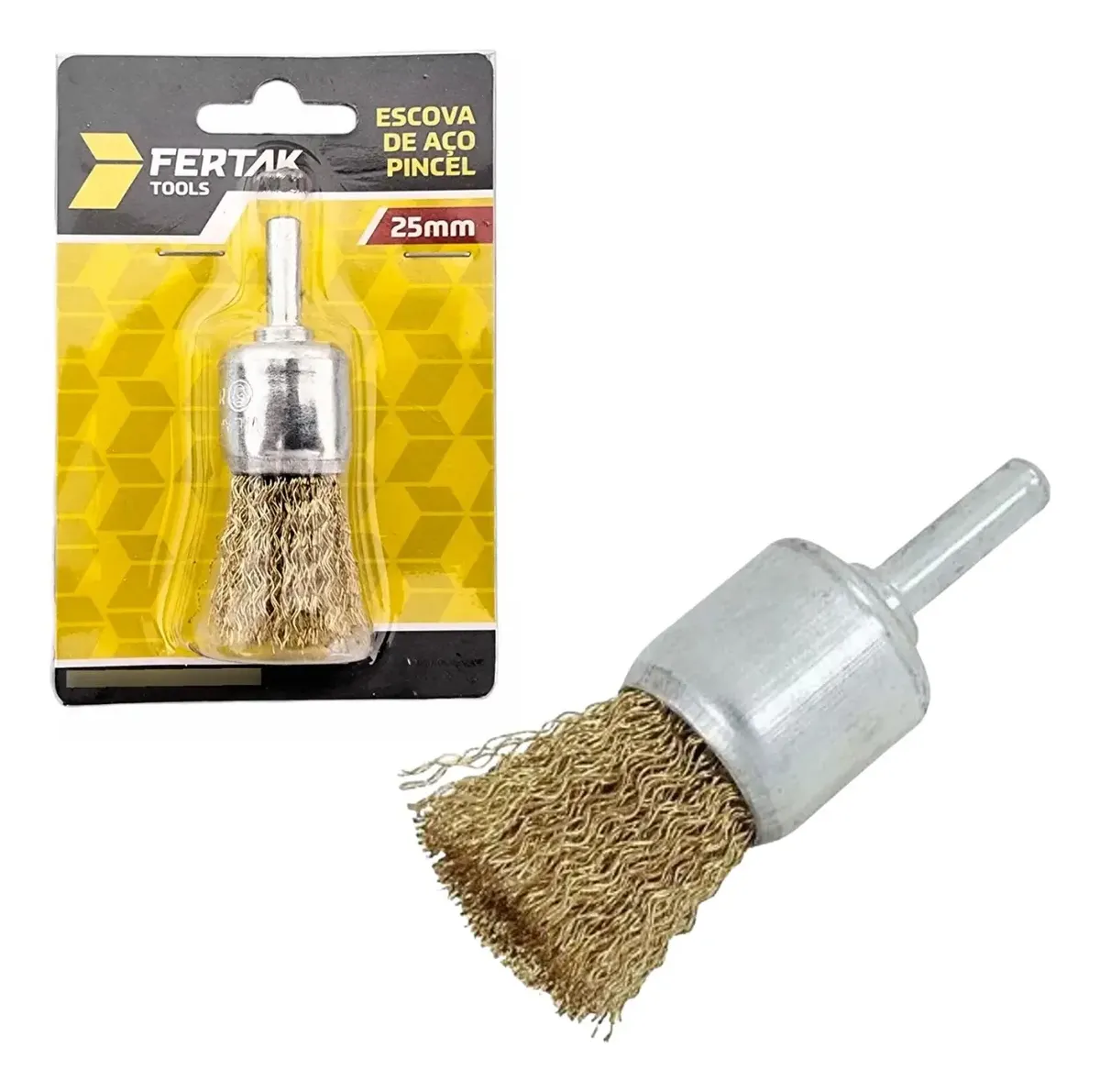 ESCOVA ACO PINCEL 25MM  FERTAK