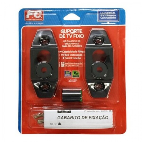SUPORTE TV FRONTAL FIXO PLASTICO FC