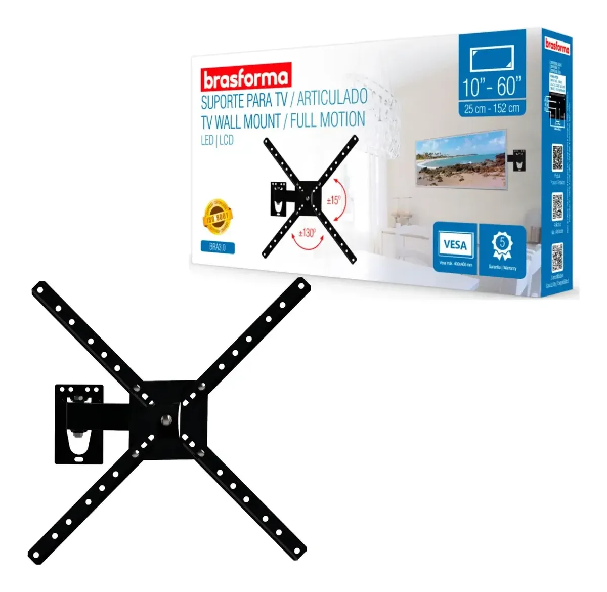 SUPORTE TV 3 MOVIMENTOS BRA3.0 BRASFORMA