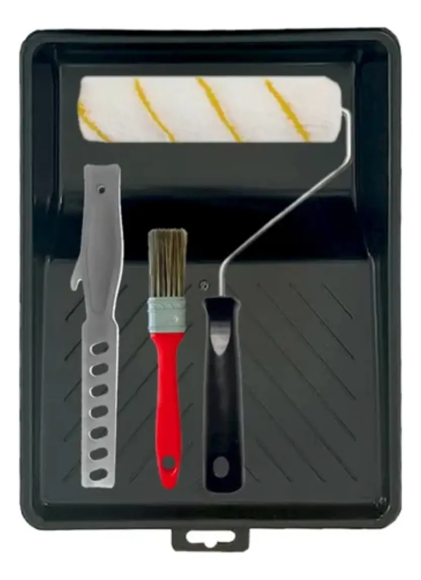KIT BANDEJA+ROLO+TRINCHA+MEXEDOR+SUPORTE (5PC) COMPEL