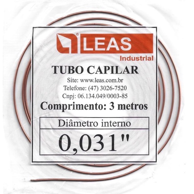 CAPILAR 0.031 ROLO 3M BRANCO - ROLO 0,31