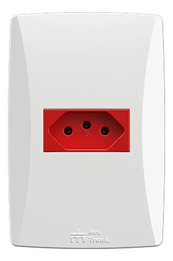 TOMADA VERMELHA C/PLACA 20A BRANCA CLICK 49105 MECTRONIC