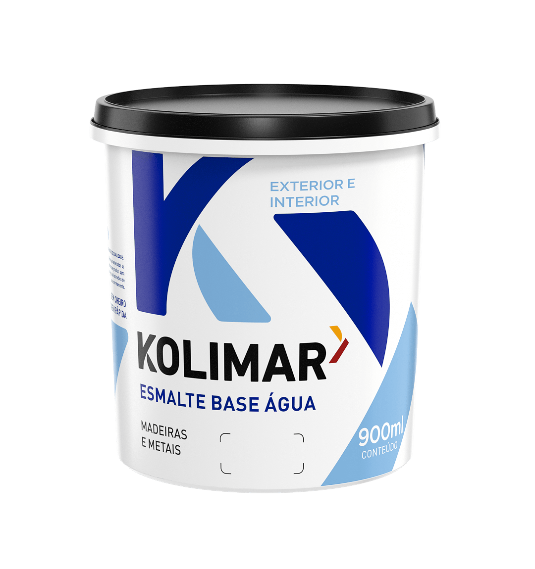 TINTA ESMALTE BASE AGUA BRANCO NEVE FOSCO 900ML KOLIMAR