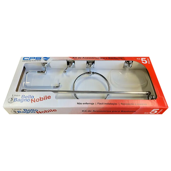 KIT BANHEIRO 5PC CRISTAL NOBIL