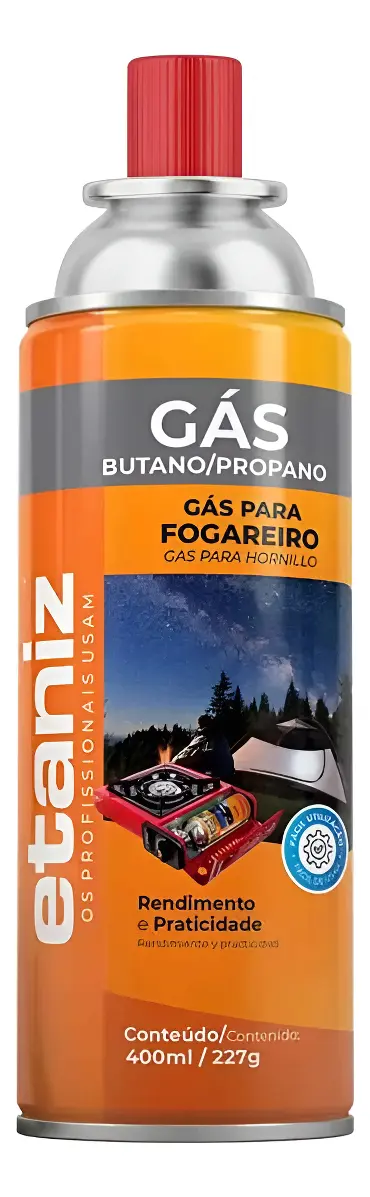 GAS P/FOGAREIRO 400ML/227G ETANIZ