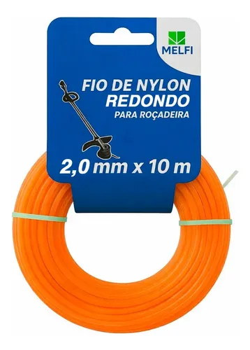 NYLON REDONDO 2,0MM 10MTS PARA ROCADEIRA MELFI