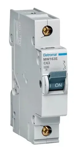 DISJUNTOR DIN 1X63 CURVA C JW ELETROMAR