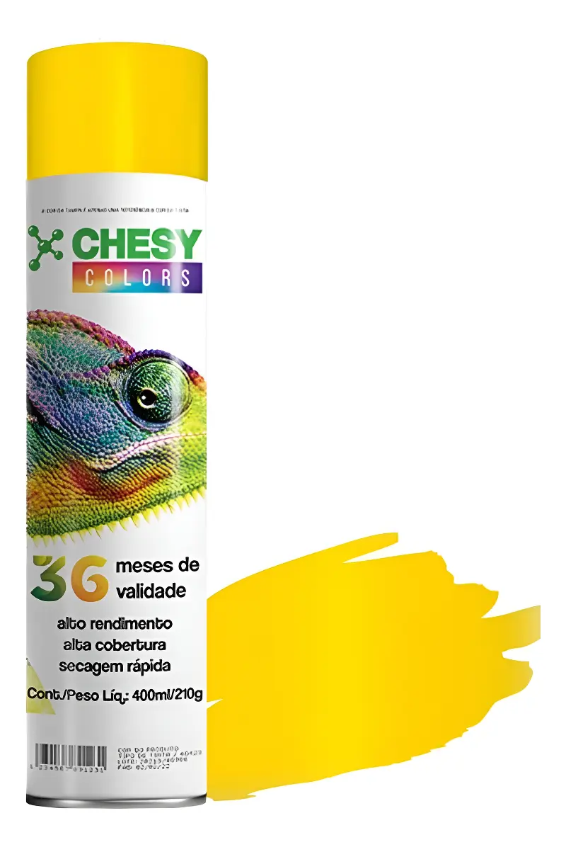 TINTA SPRAY GERAL 400ML/210G AMARELO CHESY