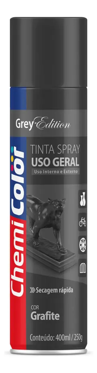 TINTA SPRAY GERAL 400ML GRAFITE CHEMICOLOR