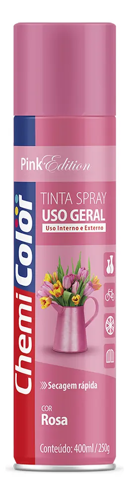 TINTA SPRAY GERAL 400ML ROSA CHEMICOLOR