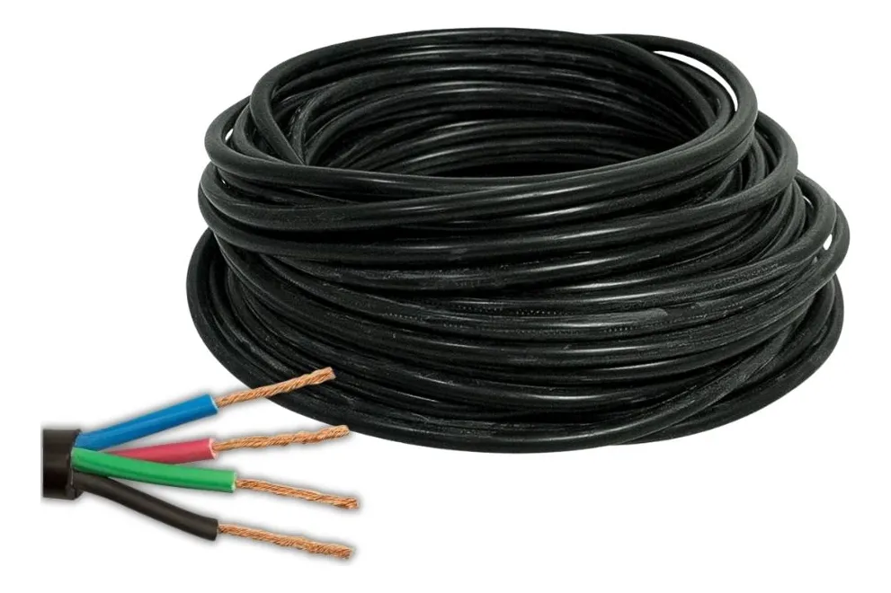 CABO FLEXIVEL PP 4 VIAS BITOLA 2.5MM 300/500V ROLO 25M - 4 X 2.5MM (ROLO 25M)