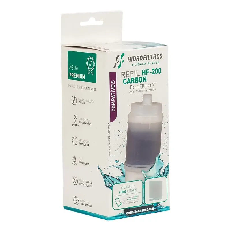 REFIL P/FILTRO HF200 CARBON HIDROFILTROS