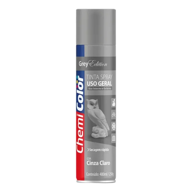 TINTA SPRAY GERAL 400ML CINZA CLARO CHEMICOLOR