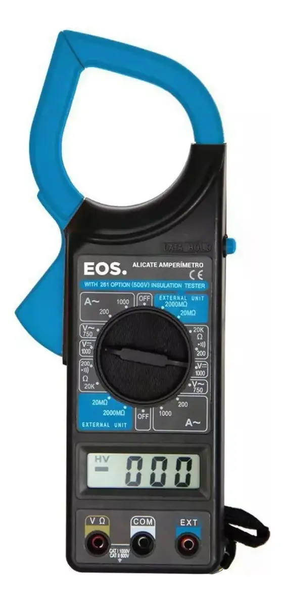 ALICATE AMPERIMETRO DIGITAL EOS S/ BATERIA  EAA02