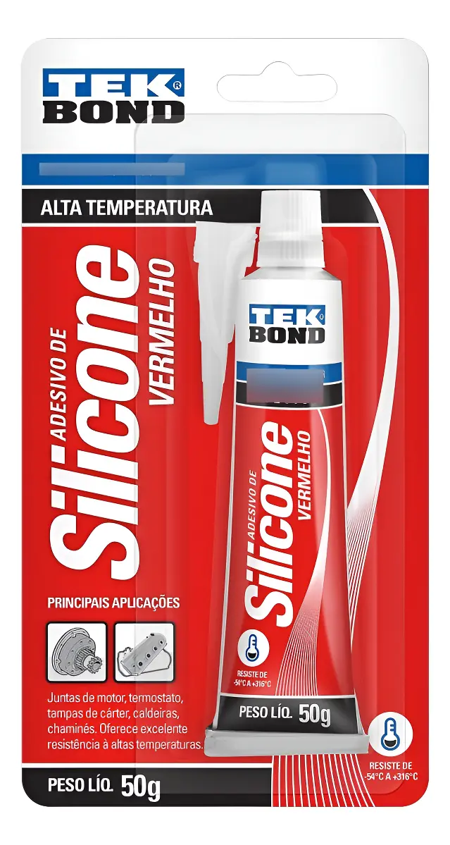 SILICONE  50G VERMELHO ALTA TEMPERATURA TEKBOND