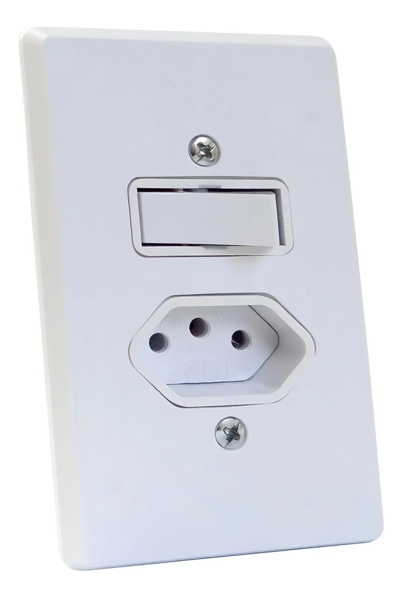 CONJUGADO INTERRUPOR + TOMADA 20A BRANCO   RADIAL
