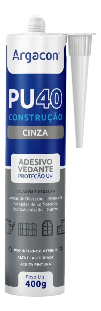 ADESIVO SELANTE PU40 CINZA 400G ARGACON