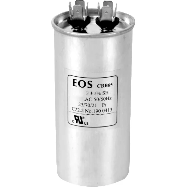 CAPACITOR 15 MFD 440V C/ TERMINAL 40X70 CORPO ALUMINIO EOS  15 MFD 440V C/TERM