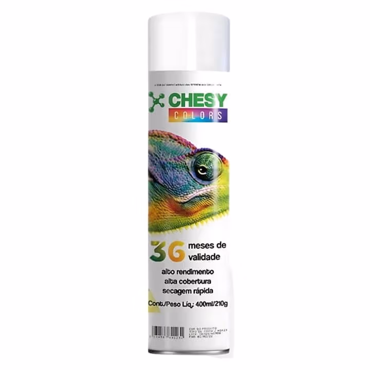 TINTA SPRAY GERAL 400ML/210G BRANCO BRILHANTE CHESY