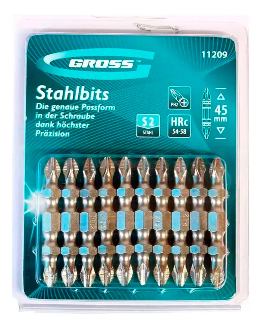 JG BITS PONTA DUPLA PH2 45MM 10PCS GROSS