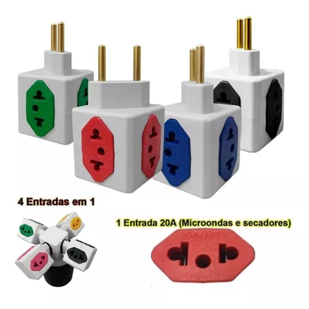 PINO ADAPTADOR CUBO EM LATAO 10A/20A PRISMA