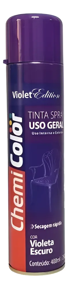 TINTA SPRAY GERAL 400ML VIOLETA ESCURO CHEMICOLOR