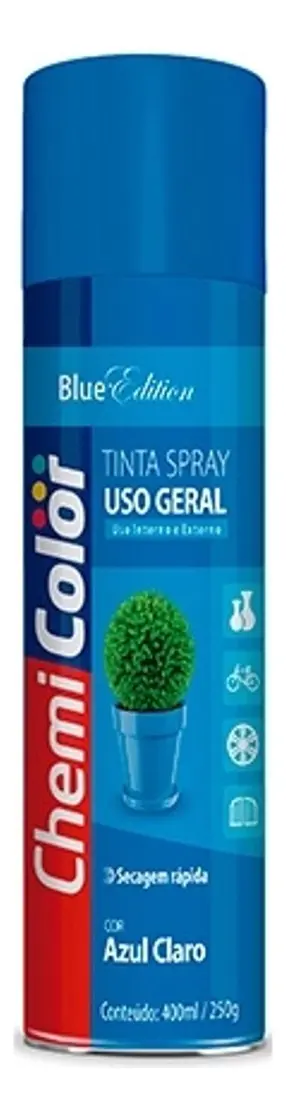 TINTA SPRAY GERAL 400ML AZUL CLARO CHEMICOLOR