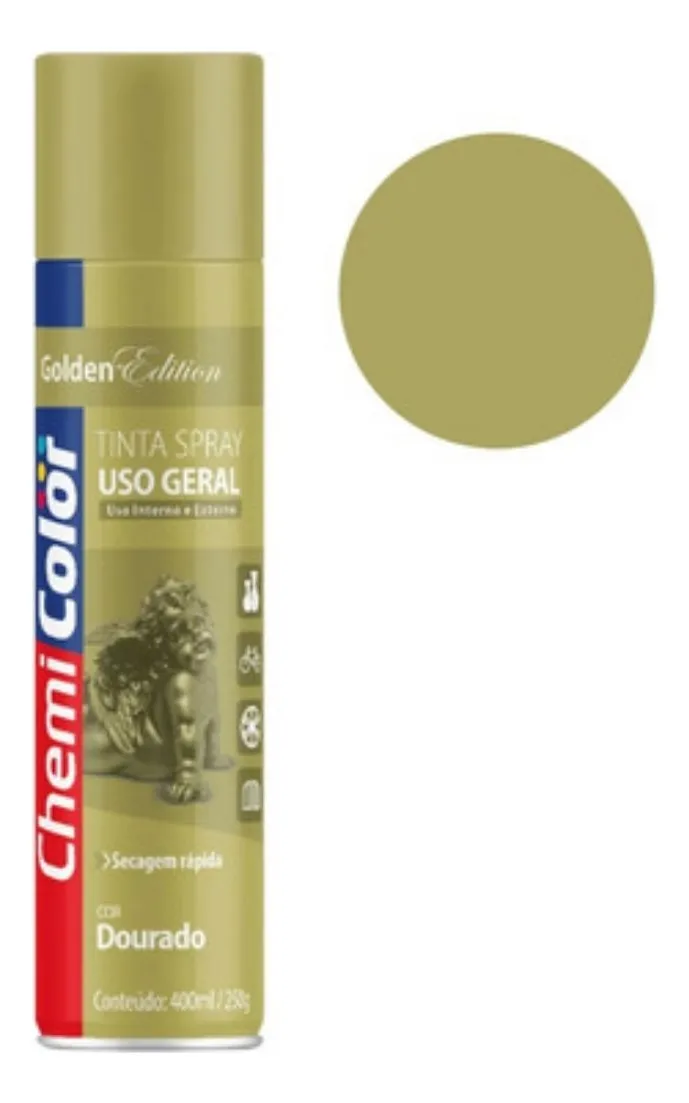 TINTA SPRAY GERAL 400ML DOURADO CHEMICOLOR